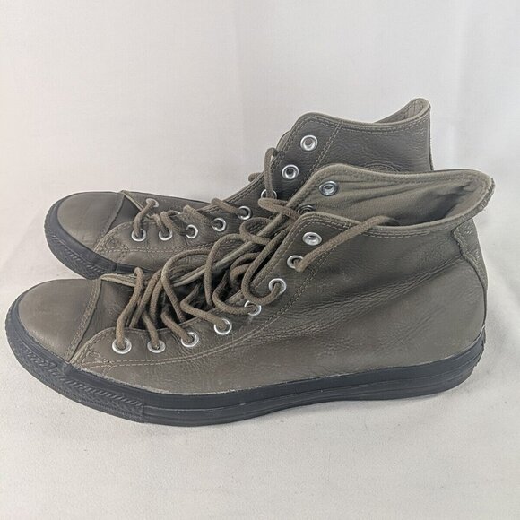 Converse Brown Leather High Top Sneakers Shoes Mens 10.5 10040000C Thinsulate - Picture 1 of 14